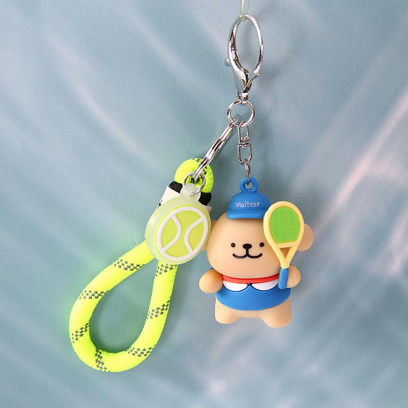 Adorable Cartoon Butter Bear Keychain Pendant: Cute Bag Charm & Couple Gift