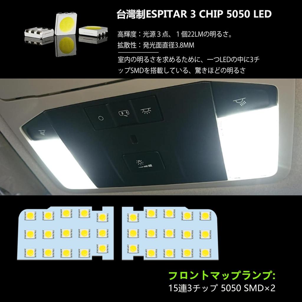 ZXREEK LED Interior Light Kit for Mitsubishi Delica D5 CV1W (2019–, Facelift) 6000K, 139-SMD, Vehicle-Specific Set