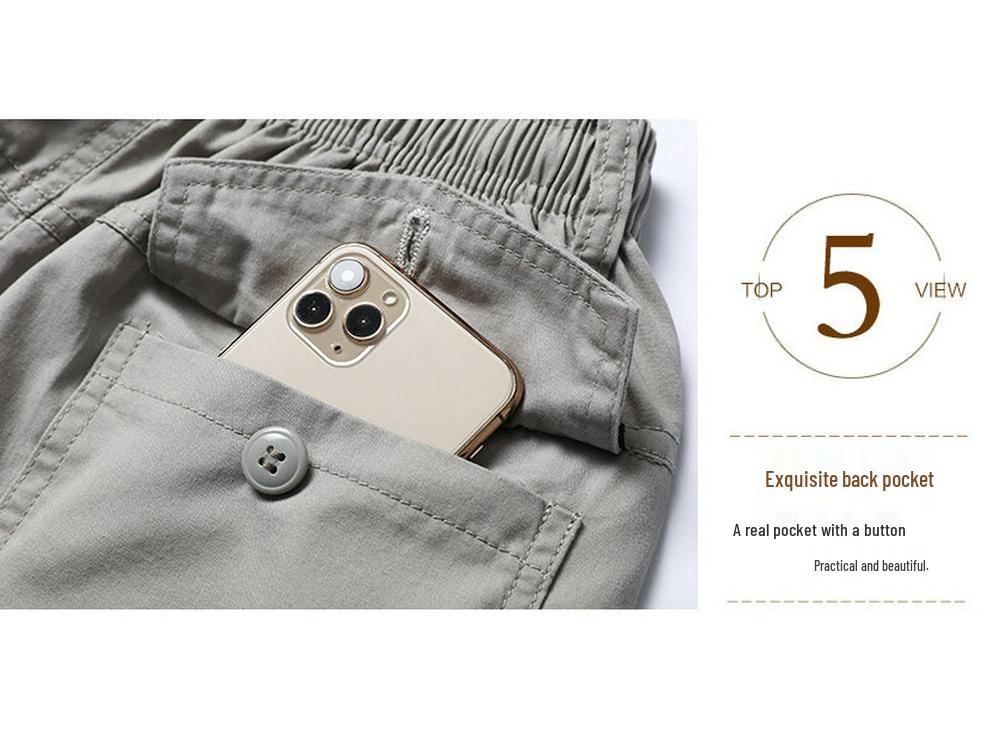 Men's Summer Casual Cotton Straight-Leg Shorts for Middle-Aged & Young, Loose-Fit Sports Outdoor Fashion.