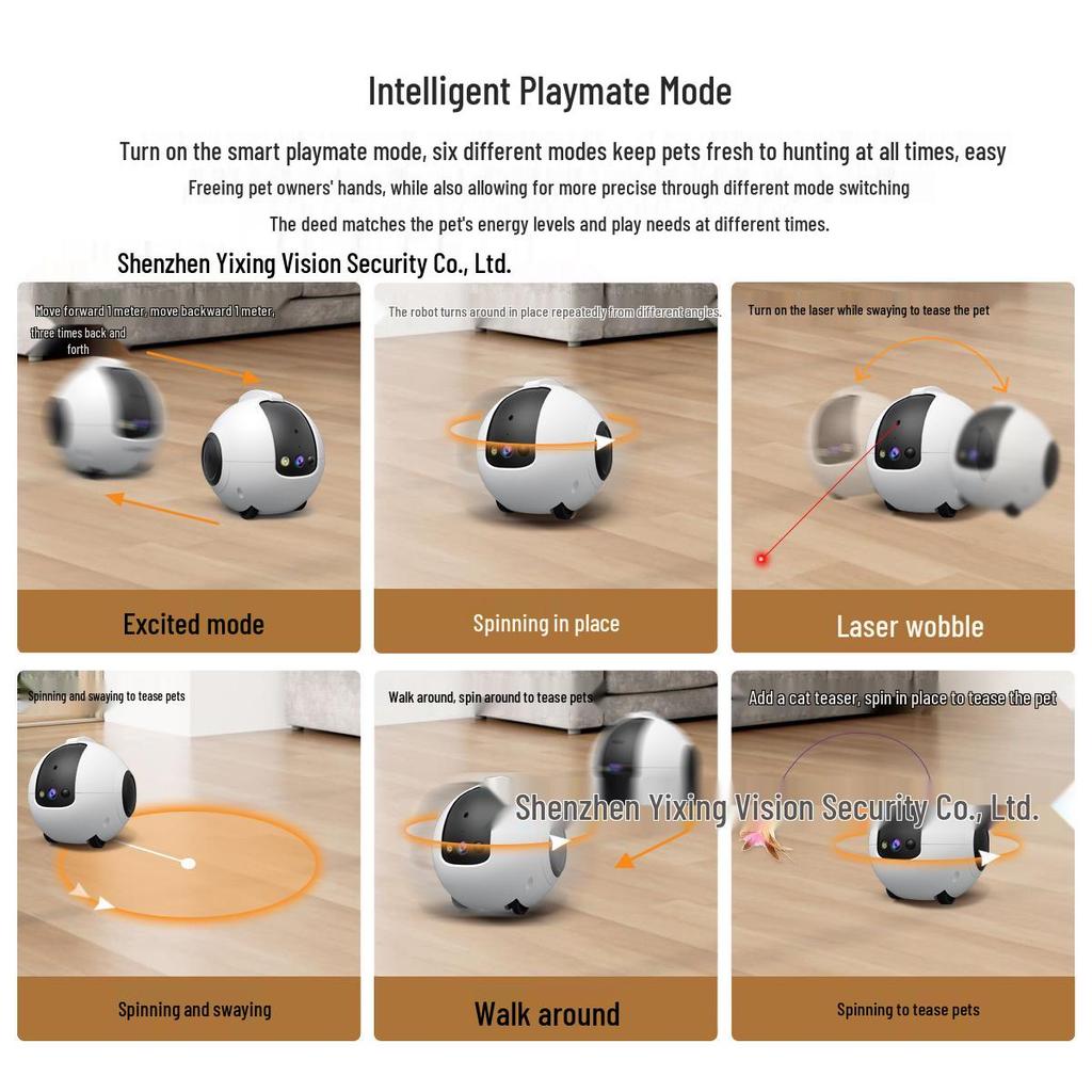 Self-Balancing Rechargeable Smart Pet Robot with HD Camera for Pet Monitoring