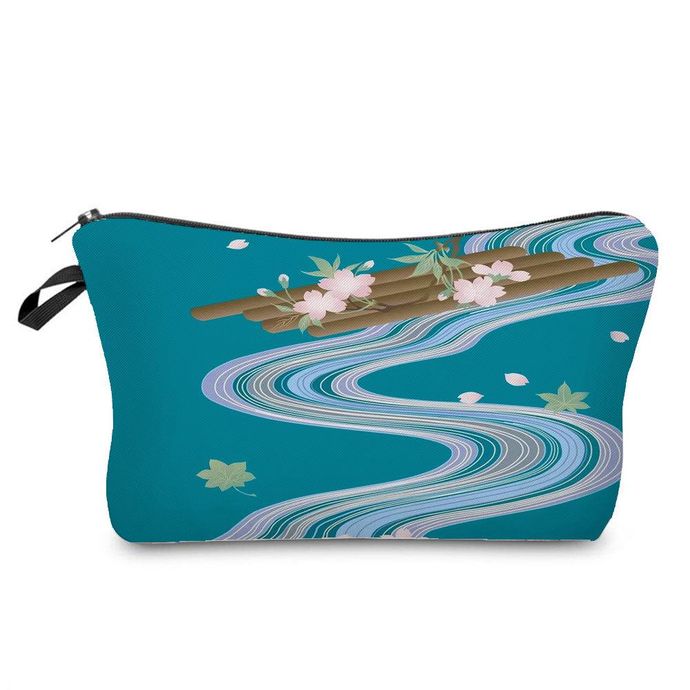 Women Flower Print Cosmetic Bag Toiletries Organize Travel Storage Case 6764