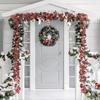 1PC 39.37 Inch Faux Cranberry Wreath - Versatile Fake Holly Vine for Home Decor