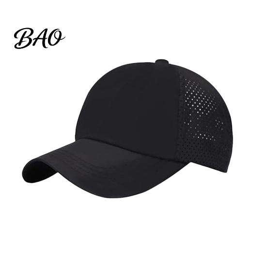 Adjustable Baseball Cap Women Cap, Elastic Straps Quick-Drying Sun Hat, Breathable Workout Hat Criss-Cross Ponytail Design for Running Yoga