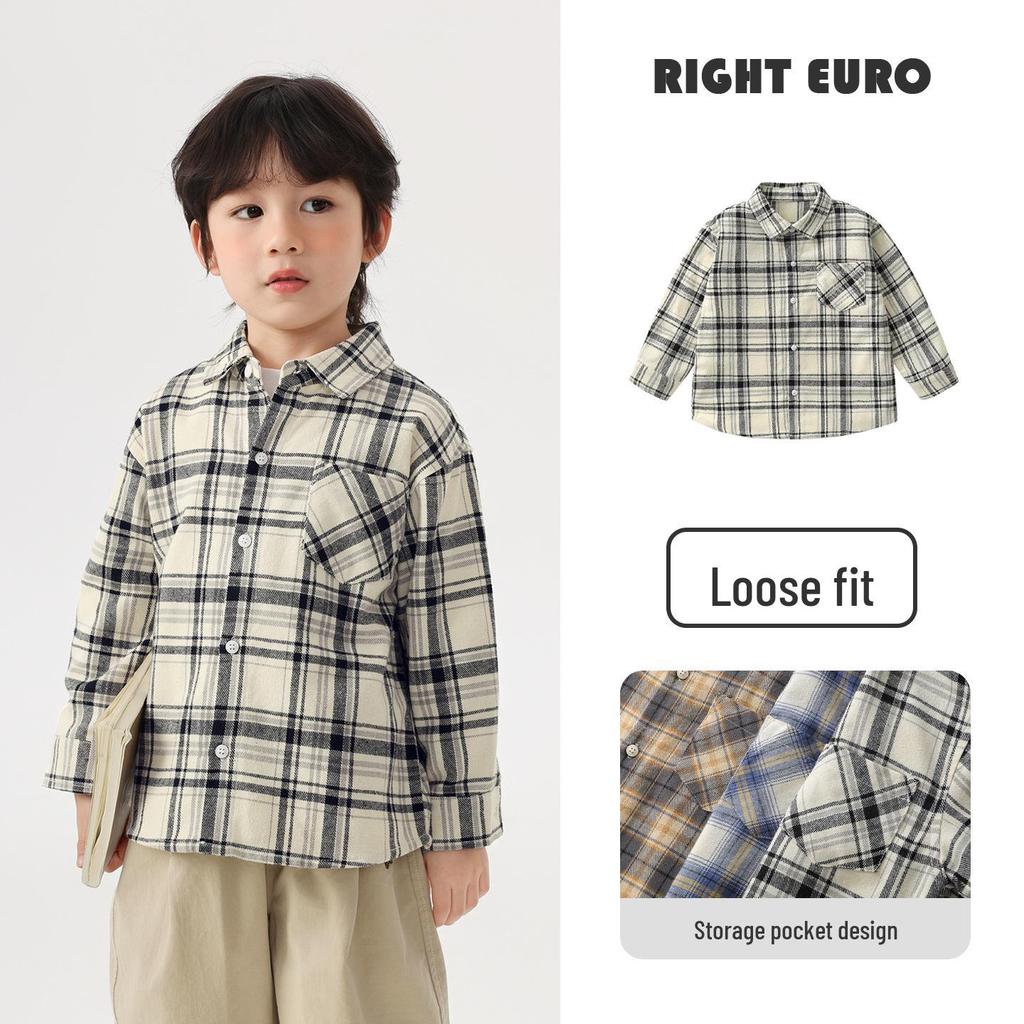 Right European Boys' Denim Shirt Jacket - New Spring/Autumn 2026 Style Trendy Kids' Clothing
