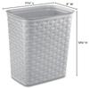 Dekorativer Flechtpapierkorb 4 Gallonen Plastikmülleimer Ideal Schlafzimmer Badezimmer Küche Platzsparend Langlebiges Design