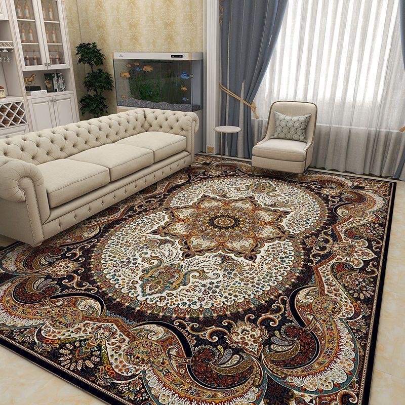 Retro European and American Style Carpet Living Room Coffee Table Carpet Indoor Bed End Carpet Persian Stylelarge Area