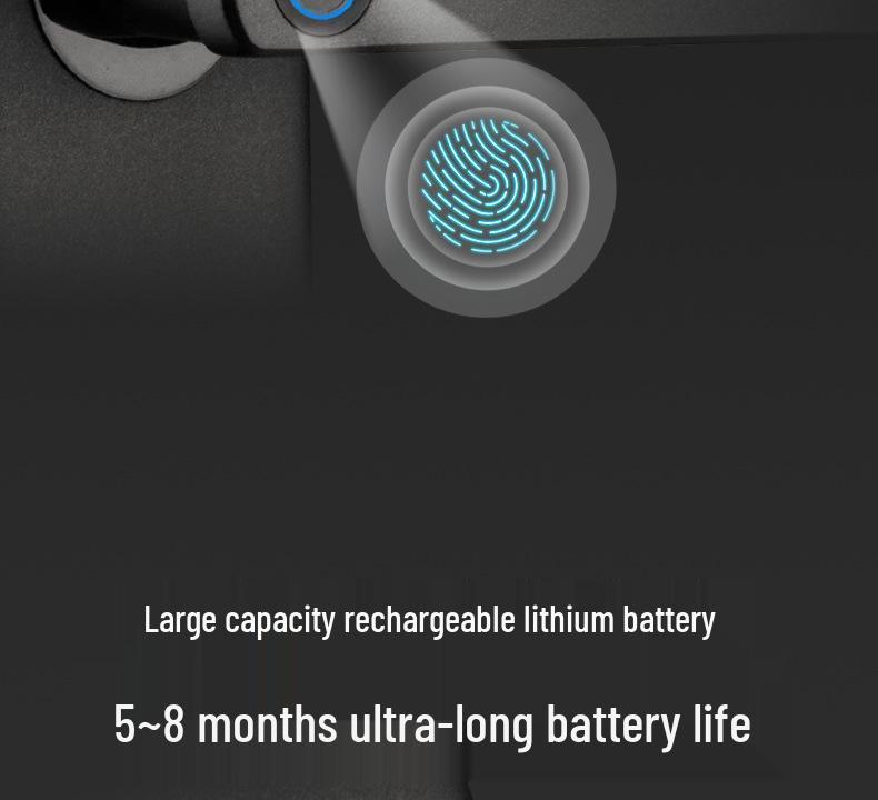 Tuya One-Grip Smart Lock: Fingerprint & Password Home Entrance Security