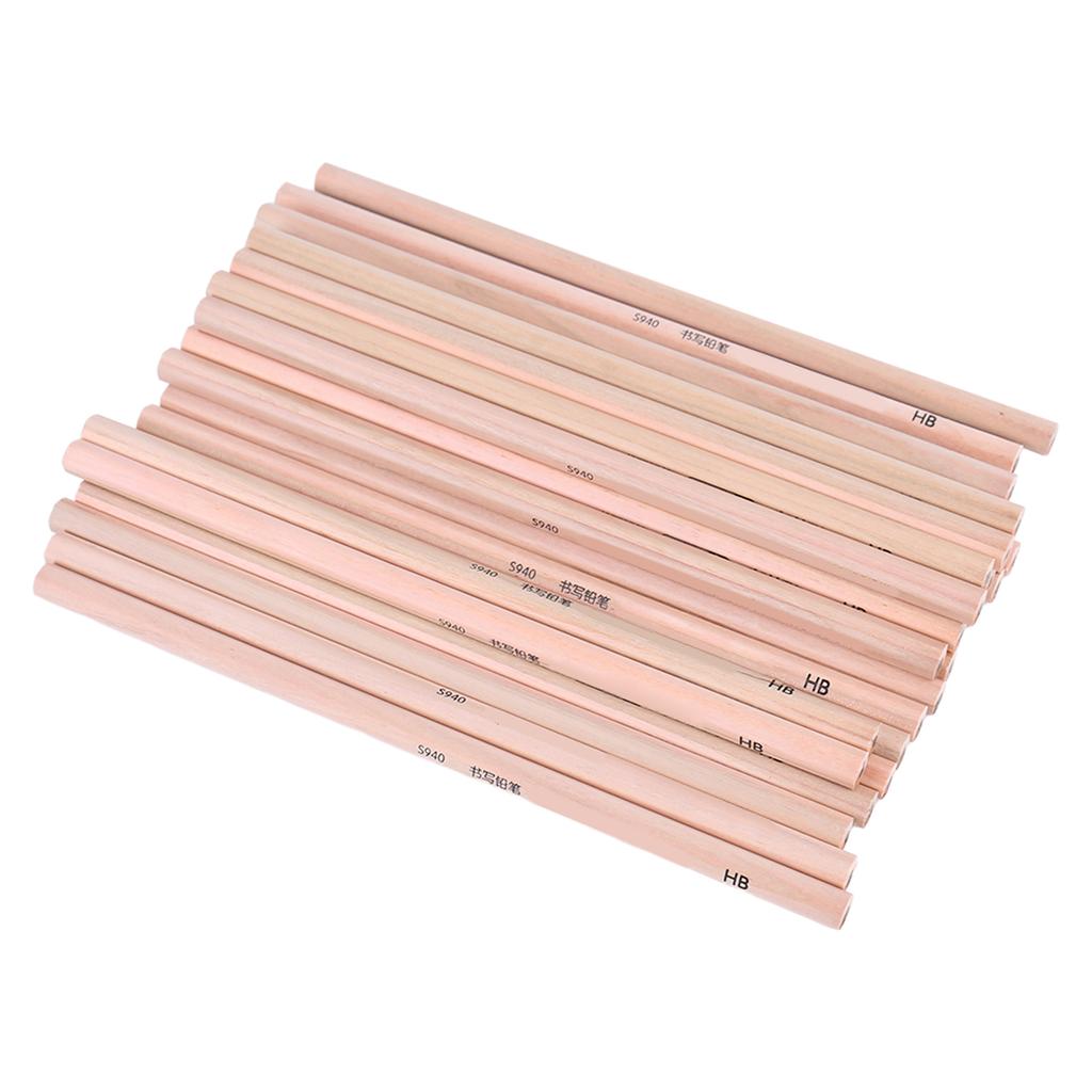 30 szt. Ołówków HB Sześciokątne Gładko Piszące Zapobiegają Łamaniu Drewniane Ołówki do Szkicowania Rysowania