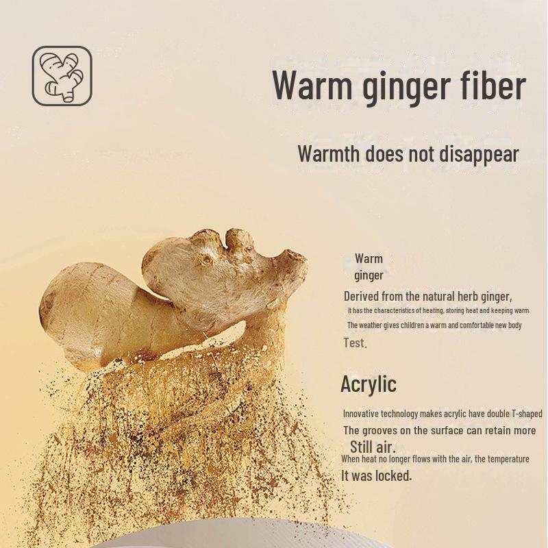 Warm Ginger Kids' Antibacterial Thermal Underwear Set - Cashmere Silk Patch, Girls & Boys, Ages 7, Autumn/Winter.