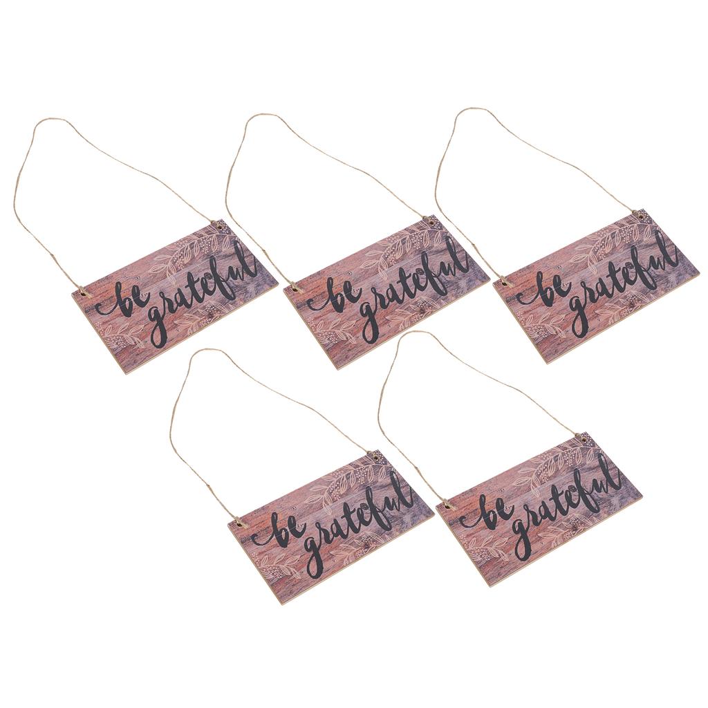 5 Set Wooden Letter Plaque Door Wall Decor Front Porch Shop Holiday Decoration Hanging Pendant