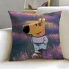 popular cartoon character Chill Guy Cushion Cover Soft  EasyWash Pillow Case  Versatile for Couch Bed Travel and Office