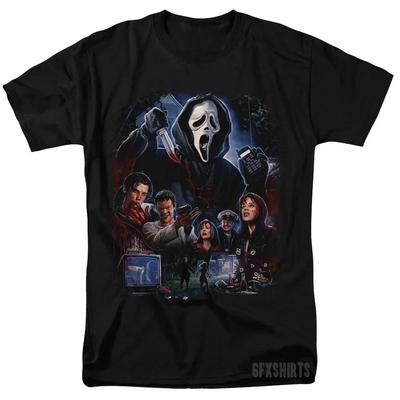 Camiseta Vintage de Filme de Terror de Halloween Scream Ghostface Anos 90
