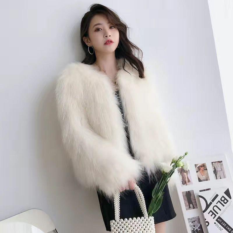 Internet Celebrity Fur Coat Female Whole Leather Real Raccoon Hair Woven Autumn and Winter Short Medium and Long Fur Female Winter Fur Integrated