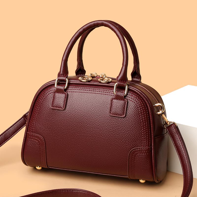 Soft Leather Handbag Women's Small Square Bag Crossbody Bag
