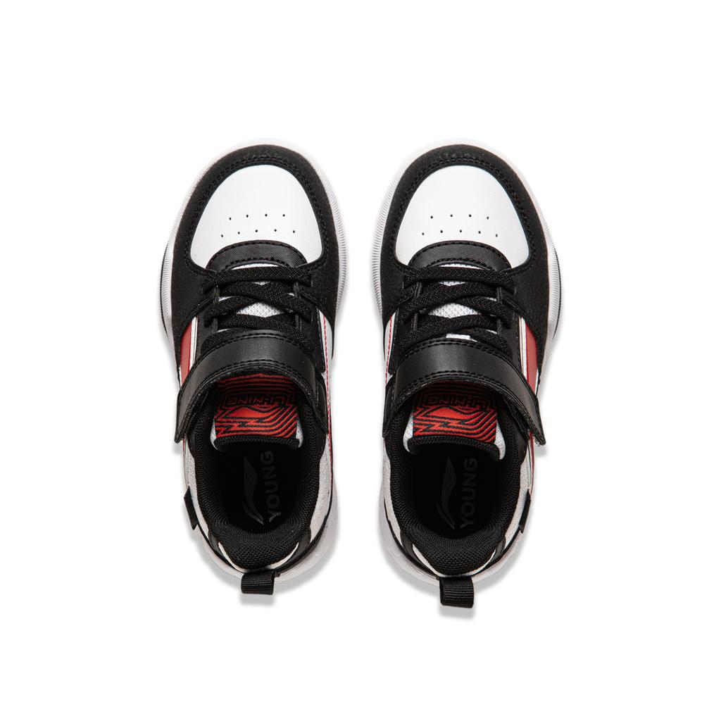 Li Ning Kids Comfortable Classic Shock Absorption Rebound Low-Top Sneakers Kids Sneakers Black YKNU060-3