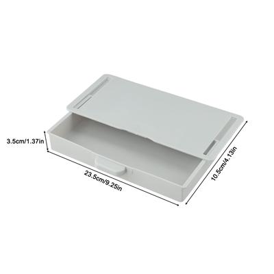 1 Pc Self-Adhesive Table Drawer Storage Box ABS Under Desk Stationery Organizer Tray Invisible Storage Box Makeup Holder