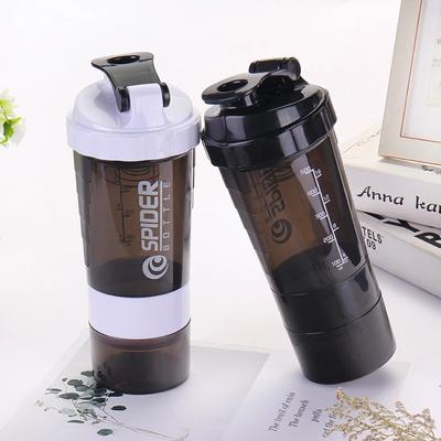 500ml Protein Powder Shaker Bottle Sports Water Cup Portable High Capacity Drinking Container with Powder Case Plastic Blender