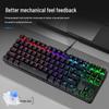 In-Stock RGB 87-Key True Mechanical Wired Keyboard, Blue Switch, for PC, Laptop, Office, and E-sports.