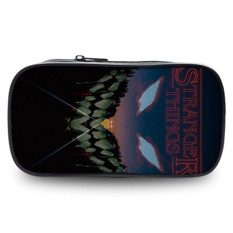 Stranger Things Pencil Case With Nylon Material For Students And Kids