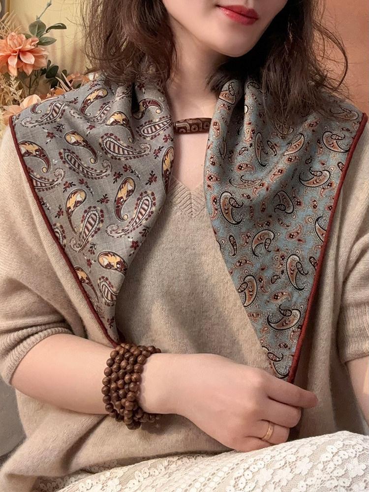 Silk wool blended silk scarf women s new 65 silk wool square scarf versatile handmade curling scarf mulberry silk small scarf