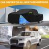 Motoforti Waterproof Car Cover Car Outdoor Full Car Cover for GMC Sierra 210DBlack Blue with Door Zipper All Weather