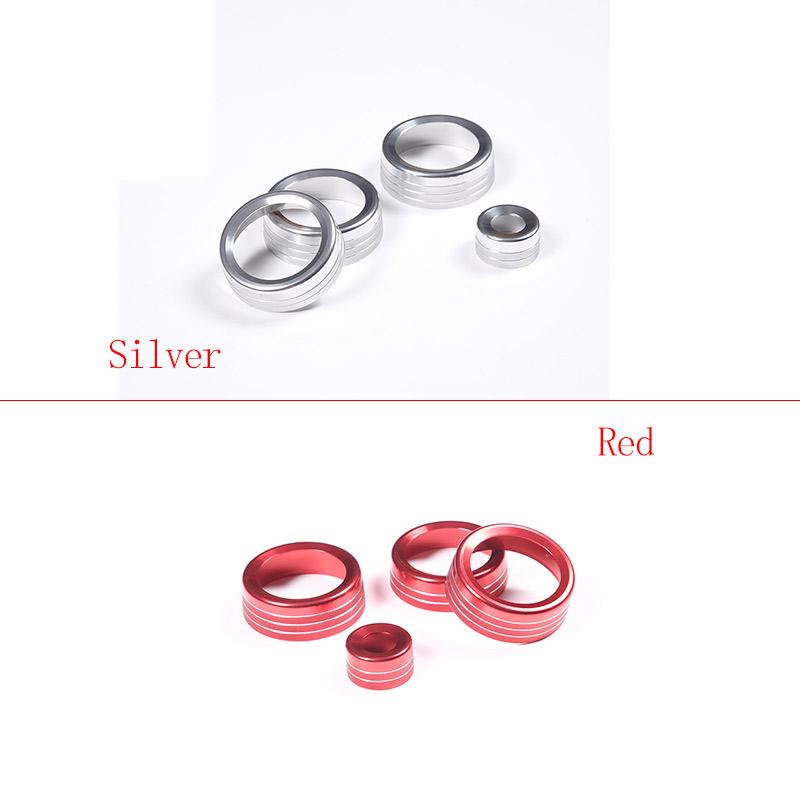 For Jaguar F-TYPE 2013-2026 Aluminium alloy Center Console Air Conditioner Volume Knob Switch Circles Trim Interior Accessories
