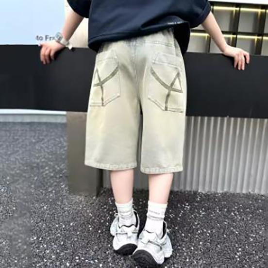 

Джинсы для мальчиков Летние товары Брюки средней длины Летние повседневные джинсы для мальчиков Брюки средней длины Укороченные брюки 110