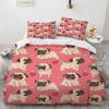 Cartoon Animal Spotted Dog Comforter Cover Set Single Bulldog Bones Footprints Duvet Cover Sets Kids,Home Textile Sausage Dog