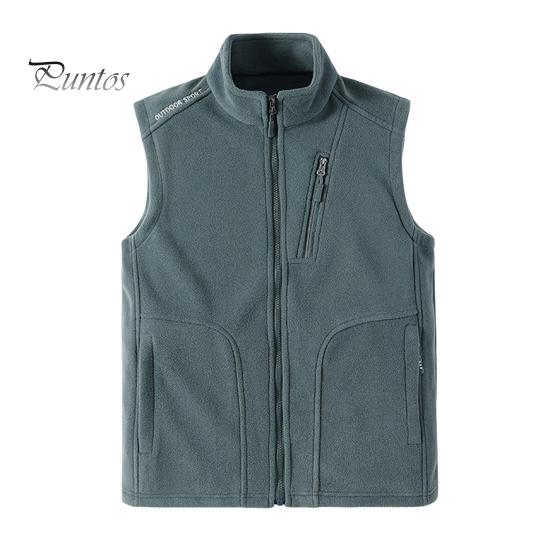 

Мужской флисовый жилет, стандартный крой, без рукавов, воротник-стойка, жилет, пальто с карманами на молнии, теплоизоляционный жилет, куртка L серый