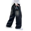 Boys' 2025 Autumn Jeans: Fashionable Wide-Leg Pants for Middle and Big Kids