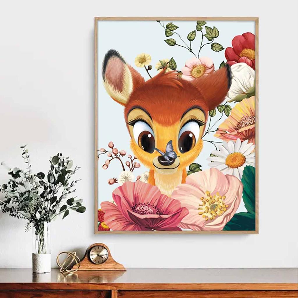 DIY Diamond Painting Lovely Sika Deer Cross Stitch Kit Mosaic Art Diamond Painting Full Circle Diamond Home Decoration