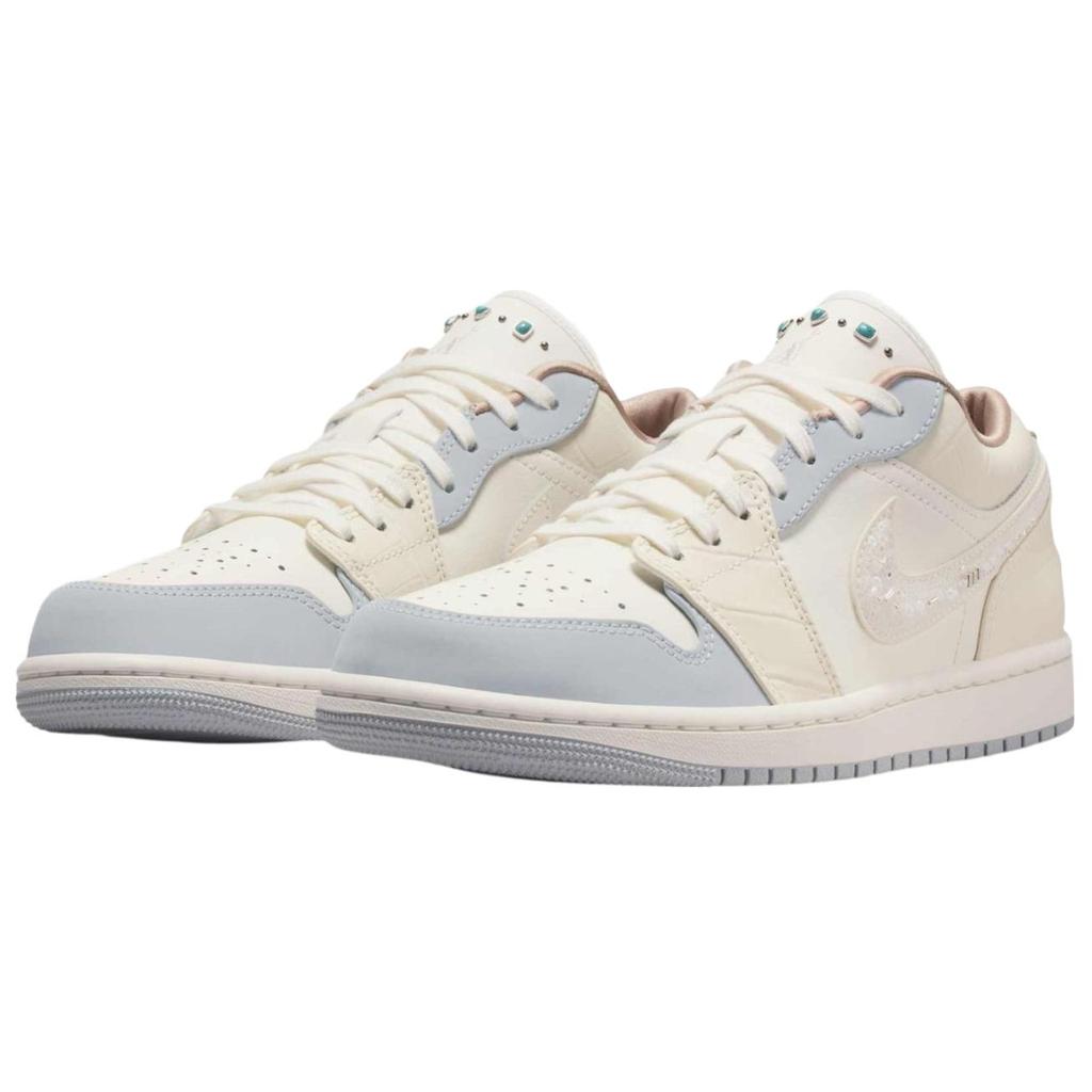 Nové Jordan Air Jordan 1 Oděruodolné Nízké Top Vintage Basketbalové Boty Dámské Ekrémové IH7323-100