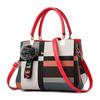 WTEMPO Solid Color Versatile Women's Zipper Handbags Large Capacity Singer Shoulder PU Bags Mom Crossbody Bags with Plush Ball