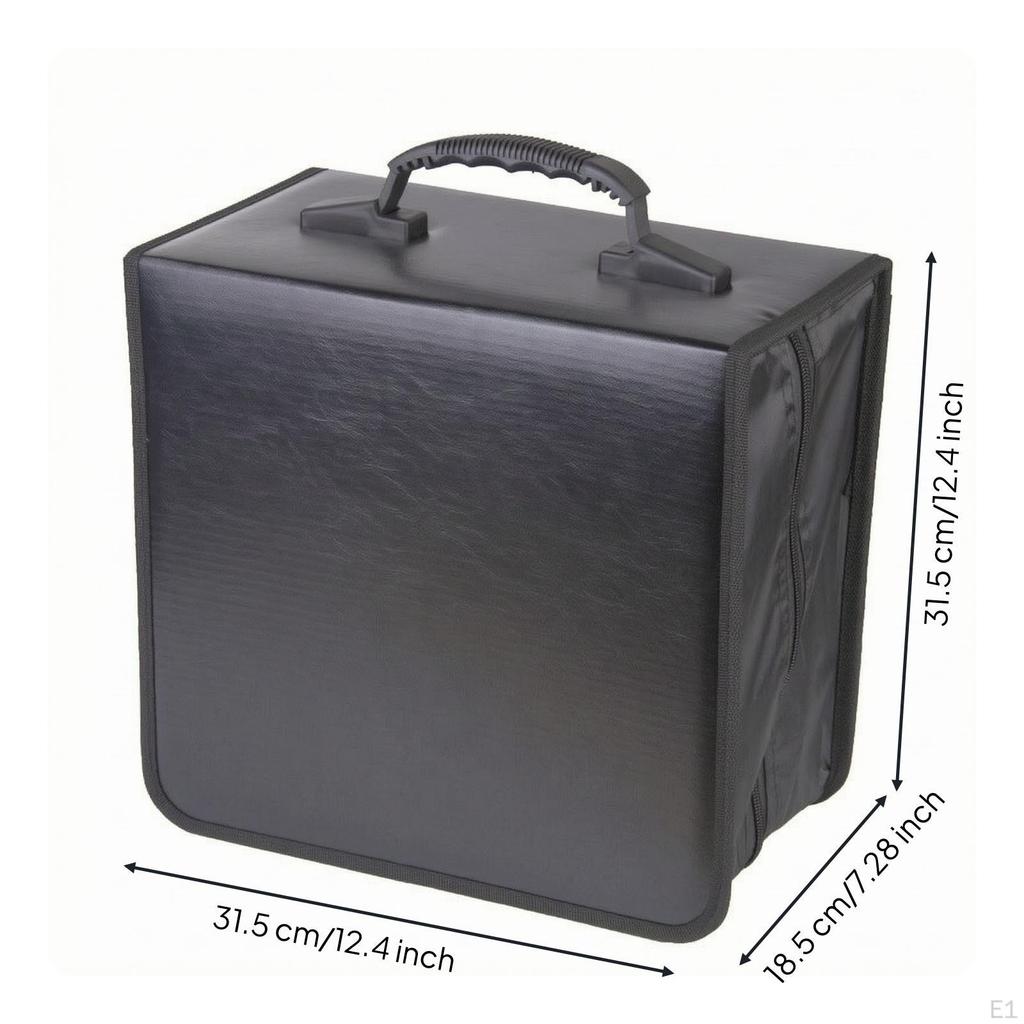 CD/DVD Holder with Zip Closure High-Capacity Handle Sturdy