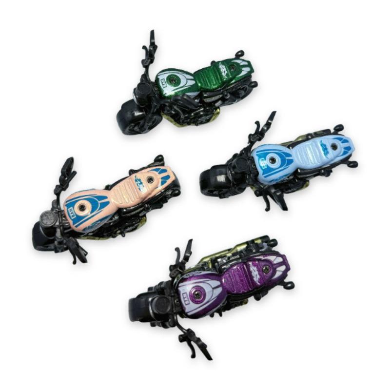 Simulated Motorcycle Pull-back Racing Alloy Car Model Clip Doll Toy Ornaments Keychain Children's Toys