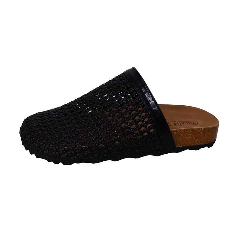 Fashion Fashion Summer Women Mesh Slippers Breathable New Female Sweet Bowknot Ladies Slip-on Mules Shoes Women's Causal Flat Slippers