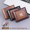 Car Emblems Purses Men Leather Wallets Multi Card Bag For Honda Civic Accord Fit City Vezel CR-V Odyssey Pilot Jazz Prelude Insi XD9