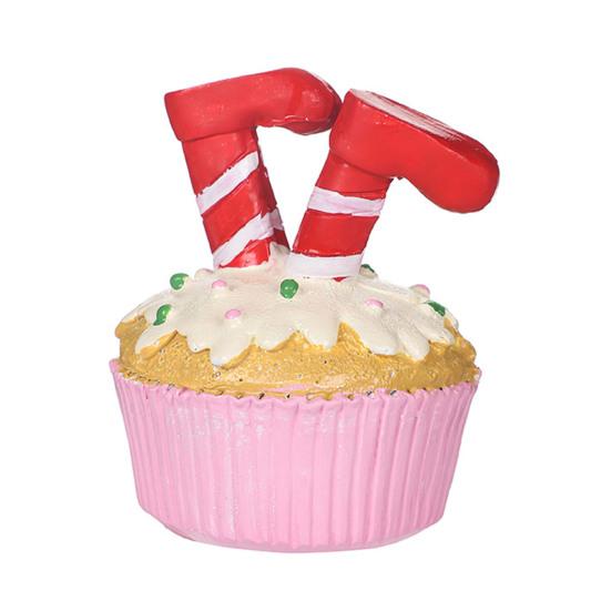 Christmas Decoration Mini Coffee Mug Decor with Faux Whipped Cream Toppers Resin Santa Snowman Tabletop Figurine for Home Parties Supplies