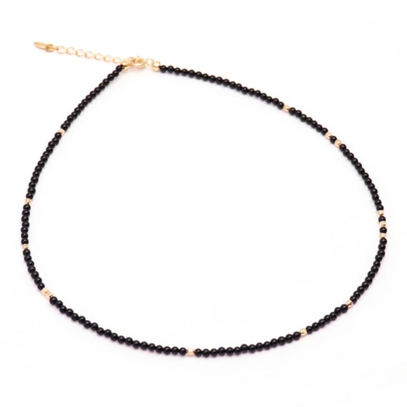 Less Is More Onyx Beads Necklace