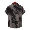 Summer Vintage Geometric Texture 3d Print Hawaiian Shirt Men Short Sleeves Tops Beach Harajuku Street Lapel Blouse Male Clothes