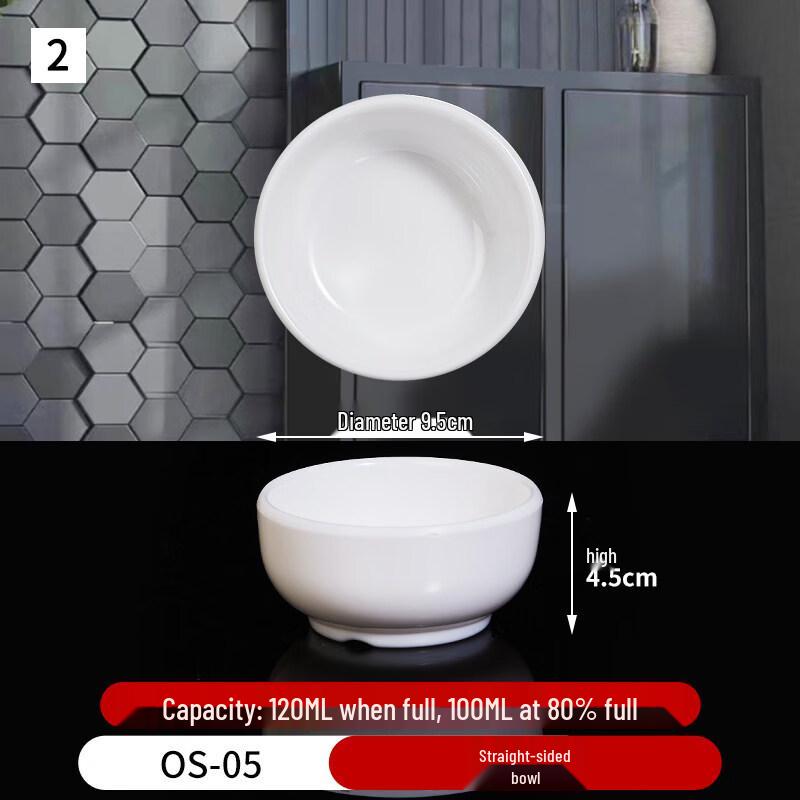 

White Melamine Soup and Rice Bowl