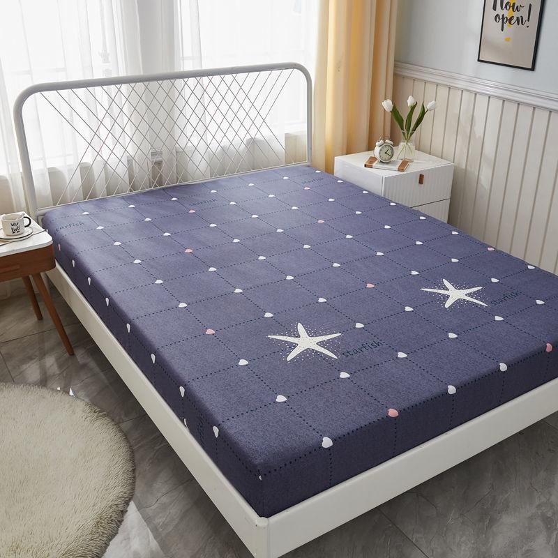 Floral Printed Bed Sheet Washed Bedding for Single and Double Beds