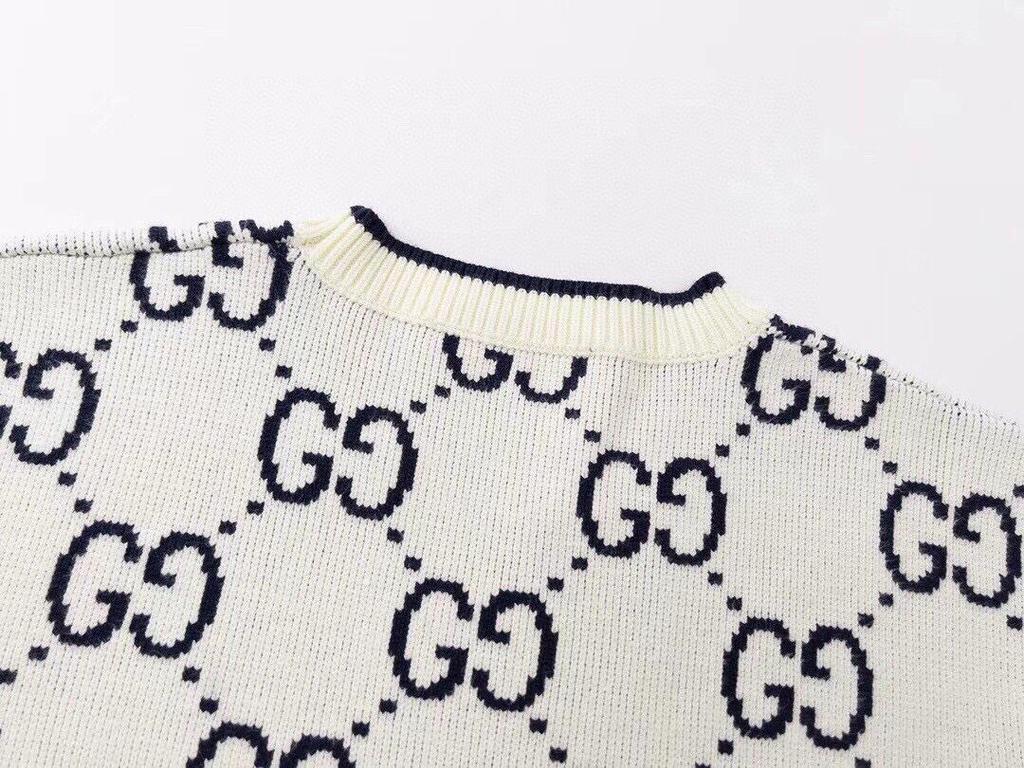 Unisex Light Luxury G-Print Round Neck Pullover Sweater