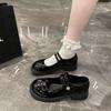 Modische Damenpumps mit mittleren Absätzen Damen Mary Jane Schuhe Mokassins Runde Zehen Frühling Hohe Qualität 39 Elegant Kleid Mode Slipper