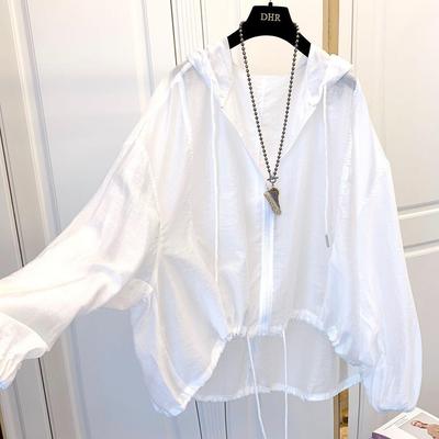 Woman's Pluis Size Casual Jacket Lightweight Breathable Jacket Summer Lightweight Sunscreen Hooded Jacket