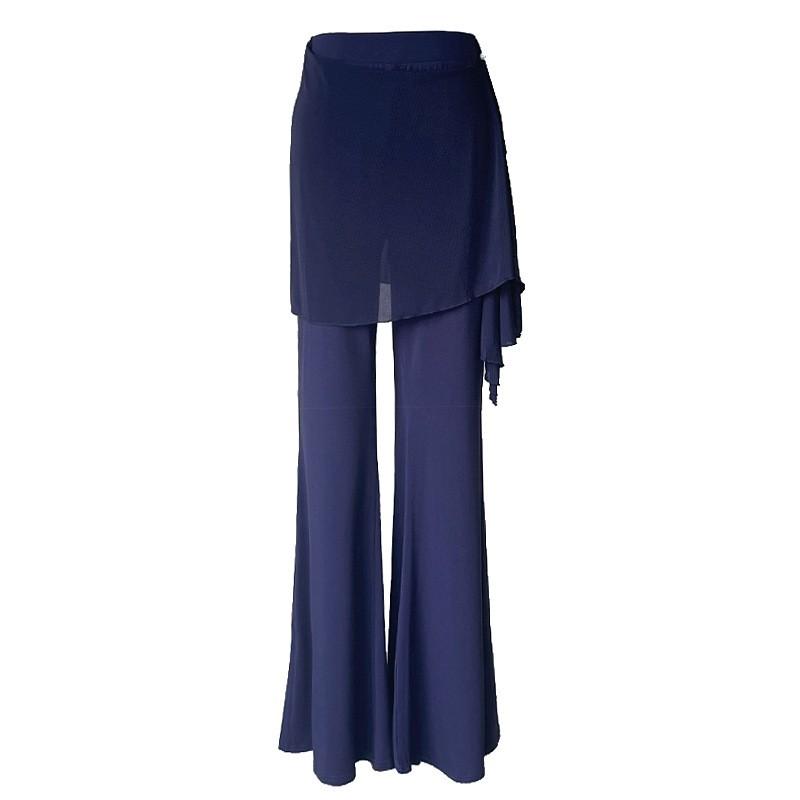 Women's Modern Dance Outfits, High-Waisted Skirt-Pants, Classical Dance Training and Posture Wear, Slightly Flared Pants