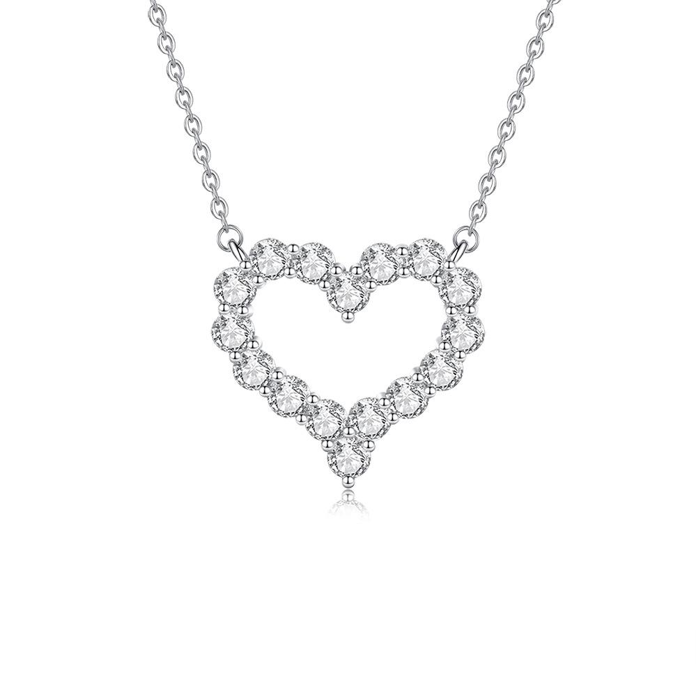 S925 Sterling Silver Moissanite Cross Pendant Clavicle Necklace for Women Luxury Sparkling Fine Jewelry Gift
