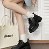 British Style Black Thick Heel Platform Small Leather Shoes Women's 2025 New Spring and Autumn French Retro Round Head Mary Jane Single Shoes