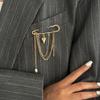 Elegant Metal Chain Tassels Brooch Badge With Layered Effect For Adding Flair To Coats Bags And Various Garments