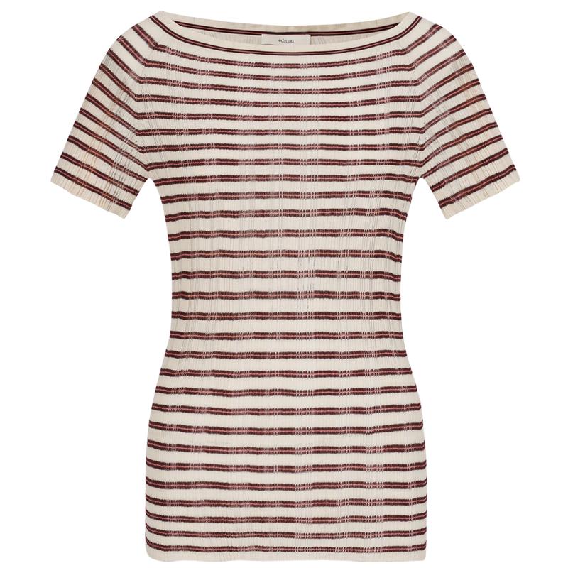 Edition Women s Off-Shoulder Striped Knit Top M